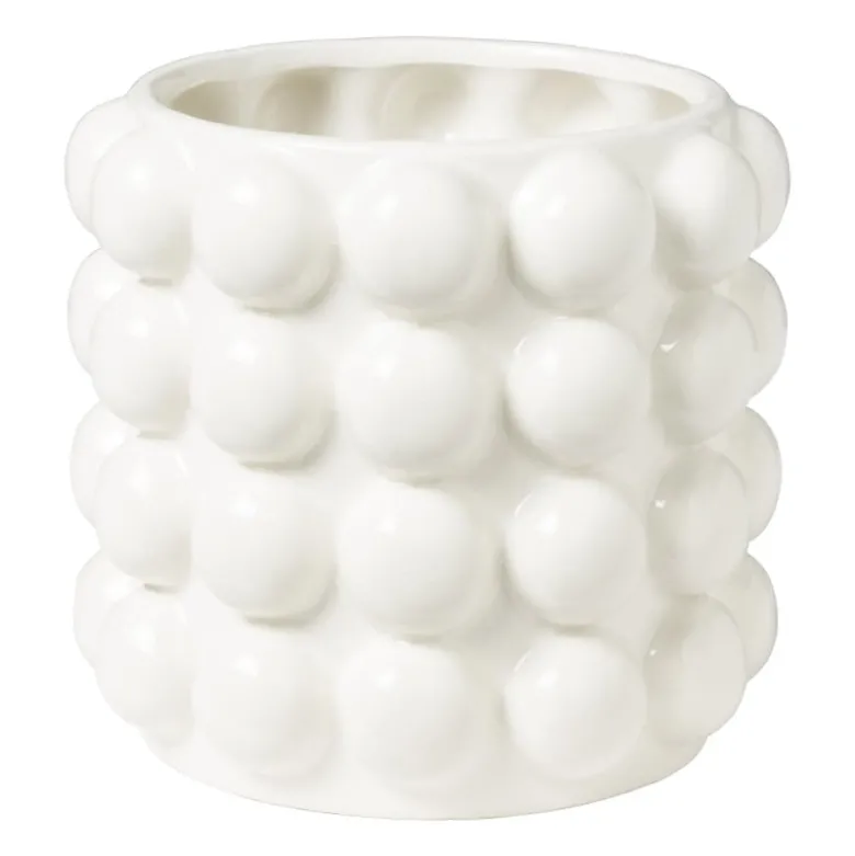 Bloempot bubbel - wit - ø15x15 cm