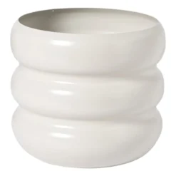 Bloempot bubbles klein - beige - ø15x14 cm