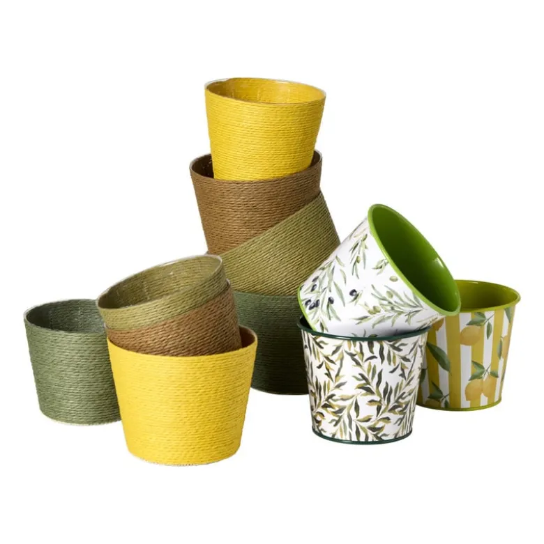 Bloempot mand klein - diverse varianten - ø12x9 cm