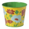 Bloempot met bloemetjes - diverse varianten - ø12x10 cm