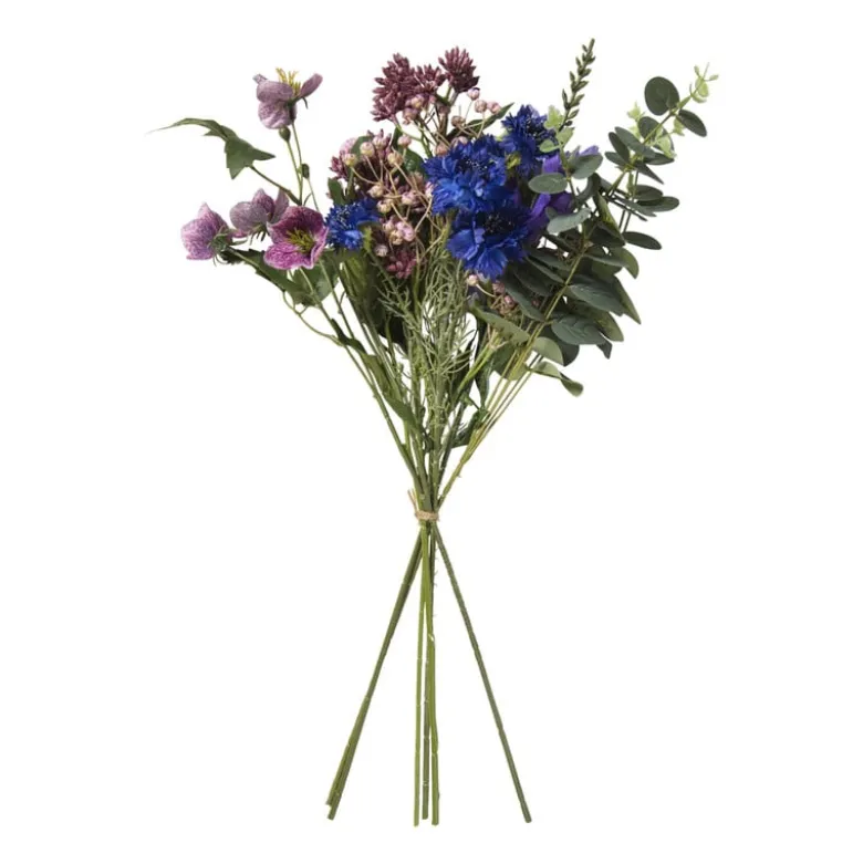Boeket kunstbloemen - paars - 60 cm