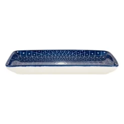 Bord blue print - diamonds - 20x11 cm