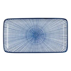 Bord blue print - stripes - 20x11 cm