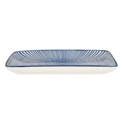 Bord blue print - stripes - 20x11 cm