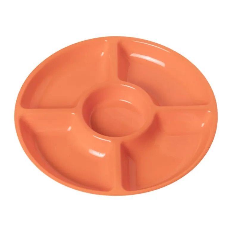 Bord met 4 vakken - oranje