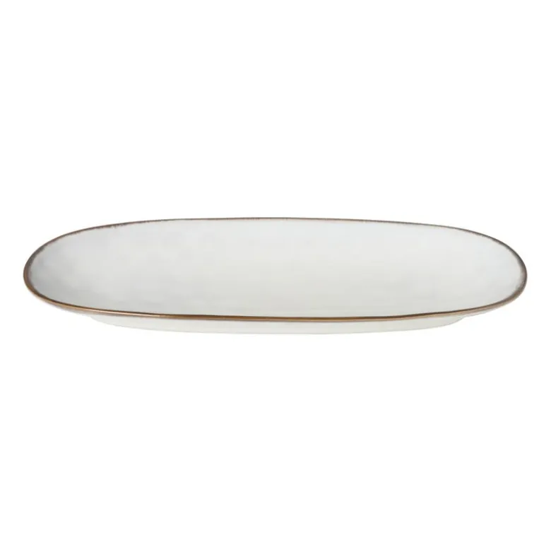Bord ovaal Toscane - wit - 25.5x12 cm