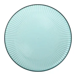 Bord streep - blauw - ø22x1.5 cm