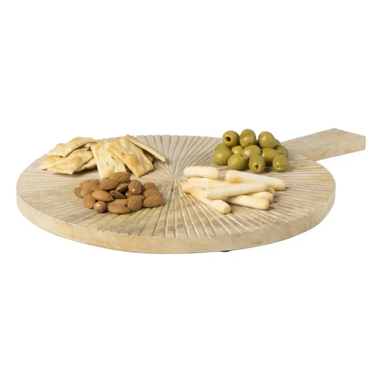 Borrelplank gestreept - rond - ø33 cm