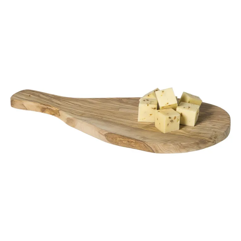 Borrelplank olijfhout klein - bruin - 28x13 cm