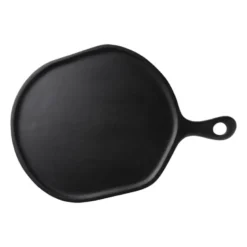 Borrelplank organisch - acaciahout - zwart - 40x58 cm