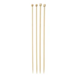 Breinaalden 5 & 6 mm - bruin - set van 2