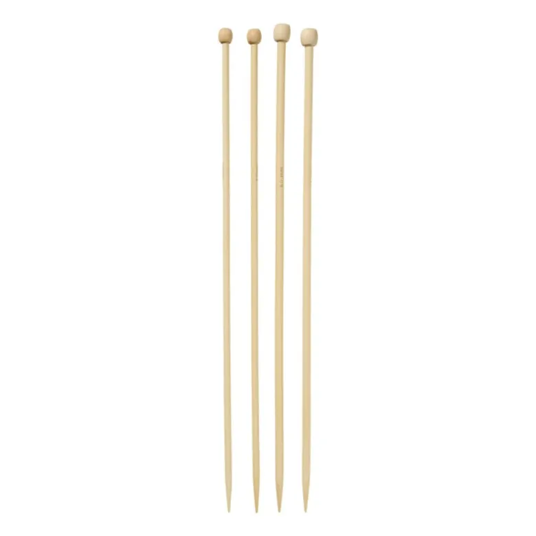Breinaalden 5 & 6 mm - bruin - set van 2