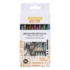 Brush pen - metallic - set van 6