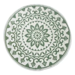 Buitenkleed bloem - groen - ø150 cm