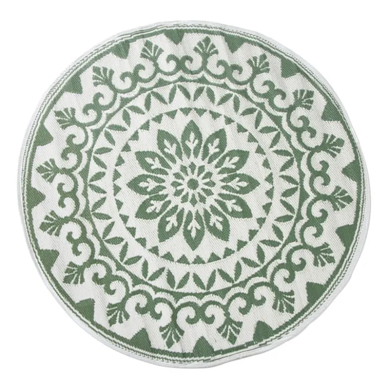 Buitenkleed bloem - groen - ø150 cm