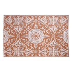 Buitenkleed damast - bruin - 120x180 cm