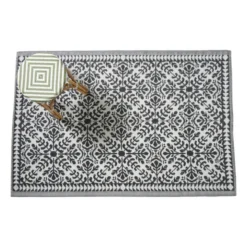 Buitenkleed ethnic - zwart - 120x180 cm