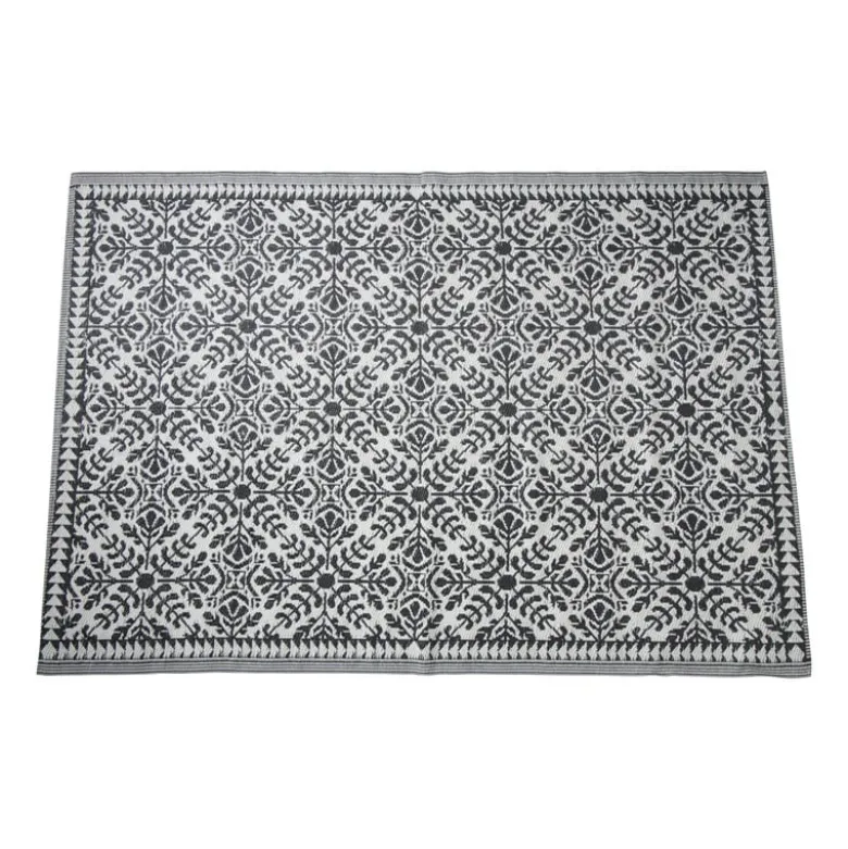 Buitenkleed ethnic - zwart - 160x230 cm