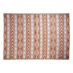 Buitenkleed tribal - bruin - 160x230 cm