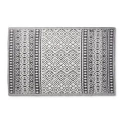 Buitentapijt ethnic - zwart/wit - 120x180 cm