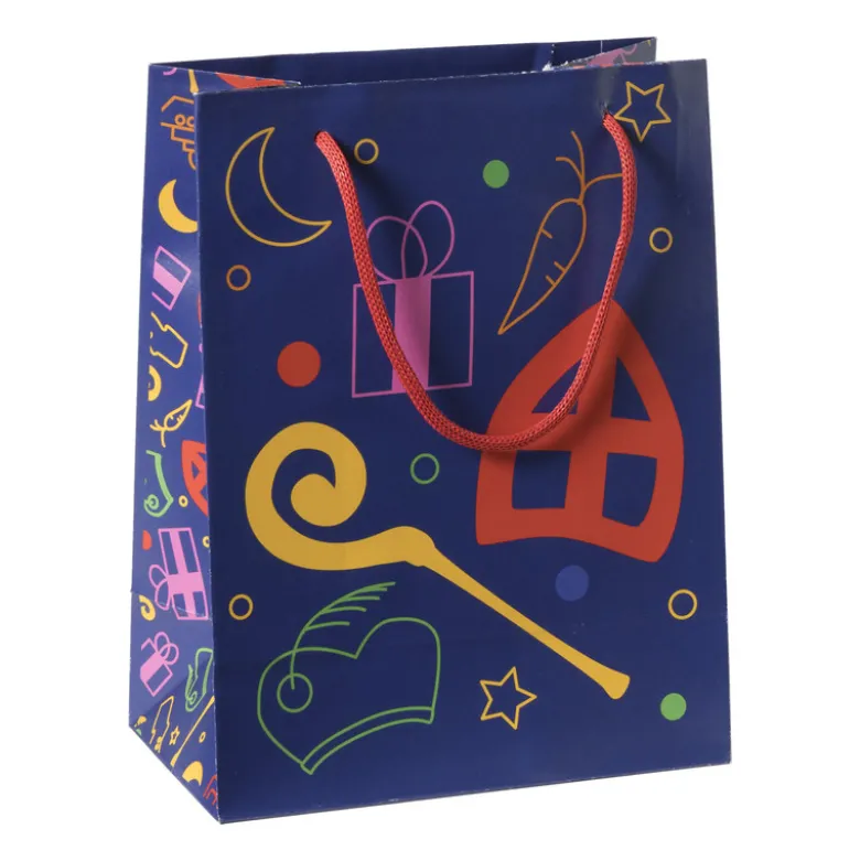 Cadeautas Sinterklaas - multikleur - 22.9x17.5x10 cm