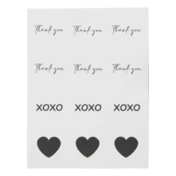 Cadeauzakjes met stickers - set van 6 - 21x12x7 cm