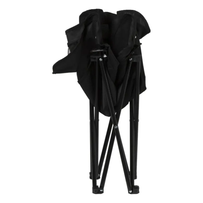 Campingstoel compact - zwart - 65x62x55 cm