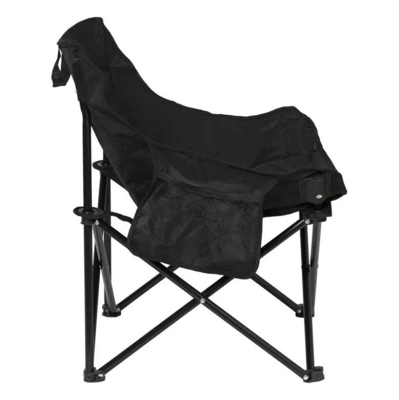 Campingstoel compact - zwart - 65x62x55 cm