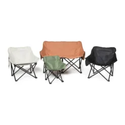 Campingstoel compact - zwart - 65x62x55 cm