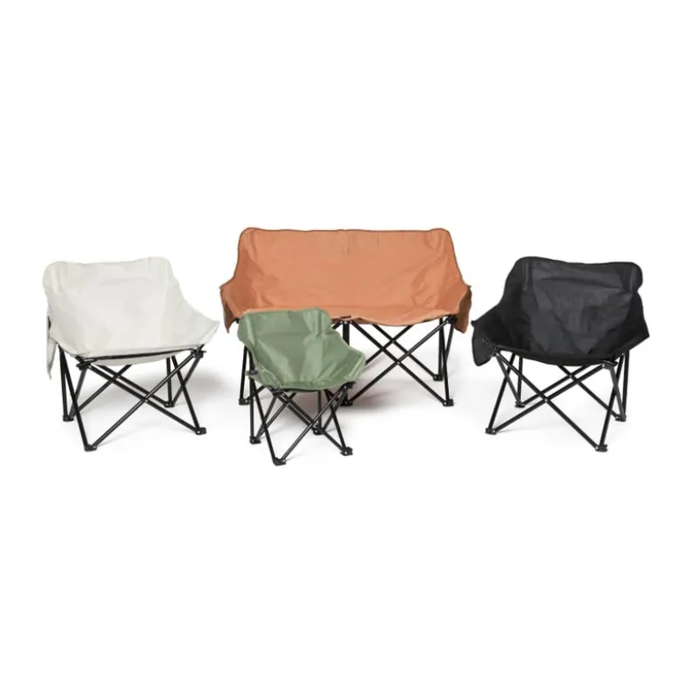 Campingstoel compact - zwart - 65x62x55 cm