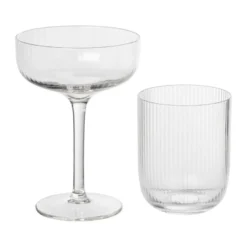 Champagnecoupe ribbel - glas - 200 ml