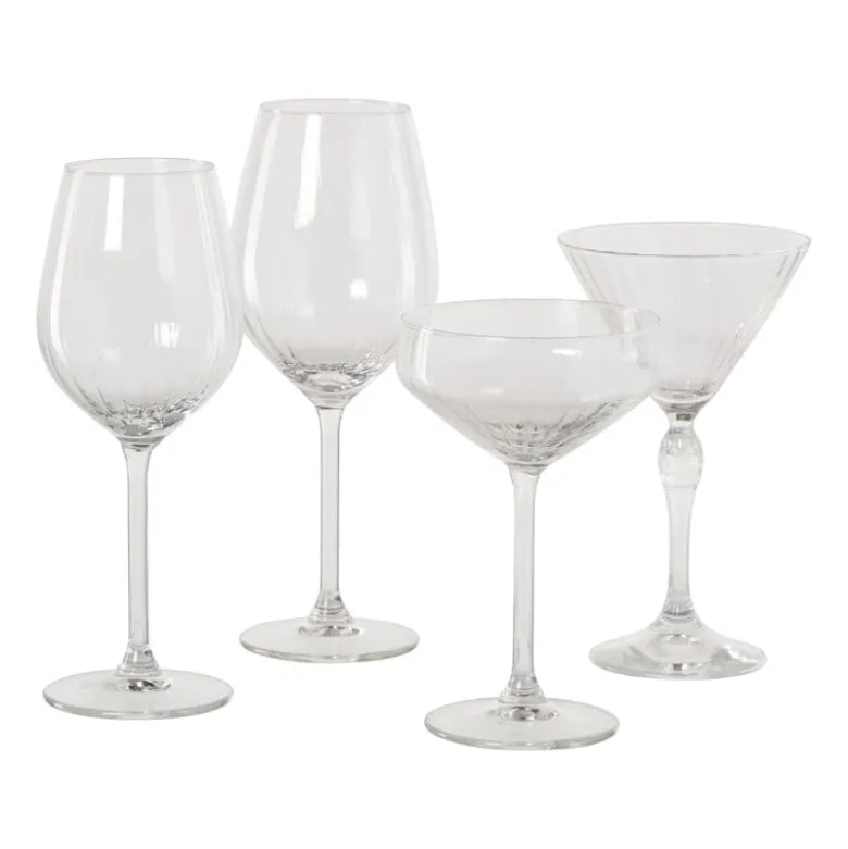 Champagneglas plisse - transparant - 210 ml