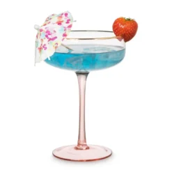 Champagneglas - roze/goud - 220 ml
