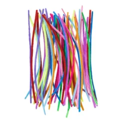Chenille draad - multikleur - set van 50