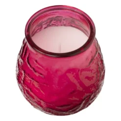 Citronella kaars in glas - diverse kleuren - ø9x9.8 cm