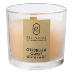 Citronella kaars in glas - diverse varianten - ø8x7.5 cm