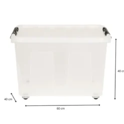 Clipbox met wieltjes - 75 liter - 57x39.5x40 cm