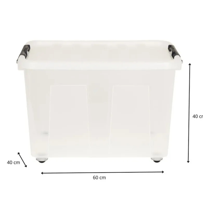 Clipbox met wieltjes - 75 liter - 57x39.5x40 cm