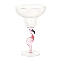 Cocktailglas flamingo - transparant/roze - ml