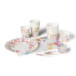 Cocktail parapluutjes confetti - set van 16