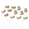 Cocktailprikkers teckel - multikleur - set van 12