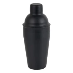 Cocktail shaker - zwart - 8,5x21 cm