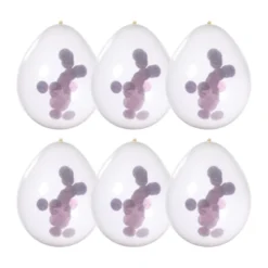Confetti ballonnen - roségoudkleurig - set van 6