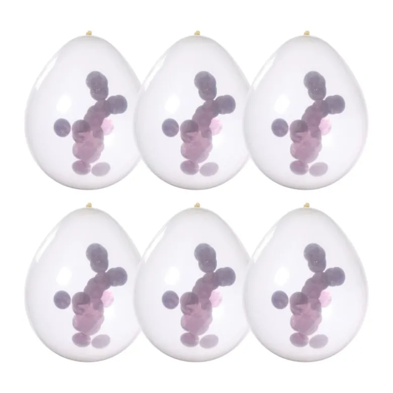 Confetti ballonnen - roségoudkleurig - set van 6
