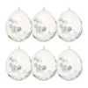 Confetti ballon - zilverkleurig - set van 6