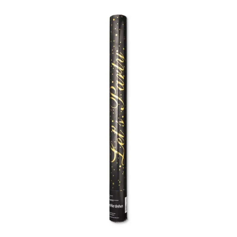 Confettikanon XL - goud - 60 cm