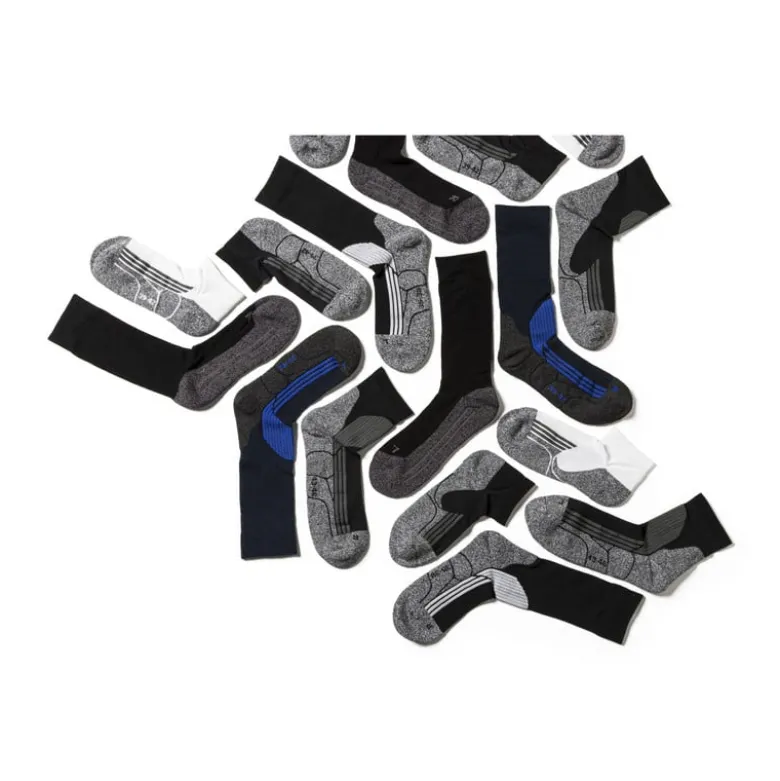 Coolmax enkelsokken - 43/46 - wit/grijs - 2 paar