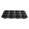 Cupcake bakvorm - zwart - 12 cups