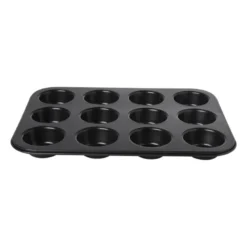 Cupcake bakvorm - zwart - 12 cups