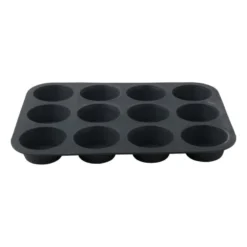Cupcakevorm siliconen - grijs - 33x25x3 cm